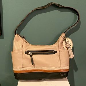 The Sak Kendra Shoulder Bag - Cream Brown Black. Carried 1 time. Excellent.